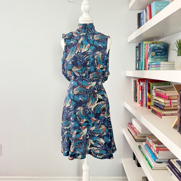 SALONI Dresses & Skirts - SALONI Midnight Mazarine Fleur Dress size 2